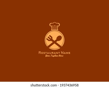 Restaurant simple logo icon symbol for Brand, company, background and wallpaper. 