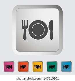 Restaurant. Single icon. Vector illustration.