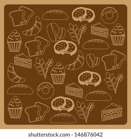 restaurant skin over brown background vector illustration 