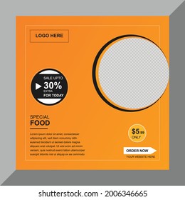 Restaurant social media banner template