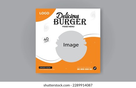 Restaurant social media food design template