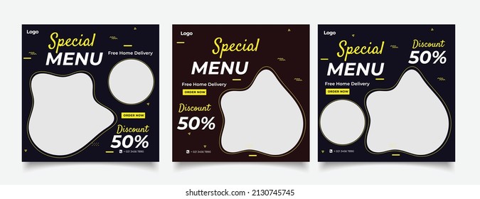 Restaurant social for media post