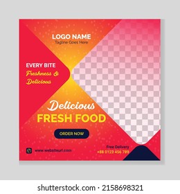 Restaurant Social Media Post Design Template