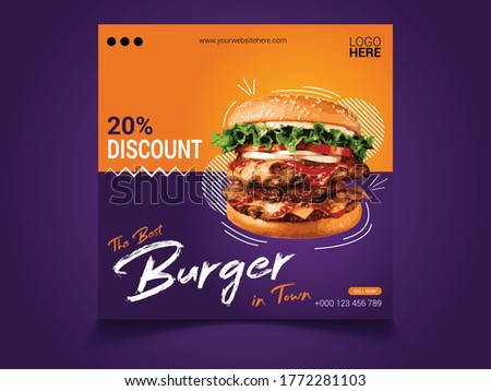 Restaurant Social Media Post Design Template
