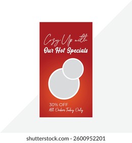 Restaurant social media post menu poster design template