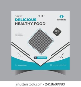 Restaurant social media post and pack design