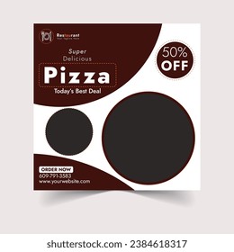 Restaurant Social Media Post Template.