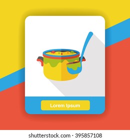 restaurant soup flat icon