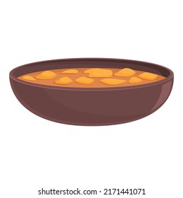 Restaurant soup icon cartoon vector. Food cuisine. National food