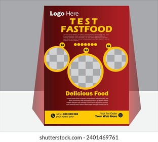 Restaurant special offer template design for marketing. Delicious food menu.