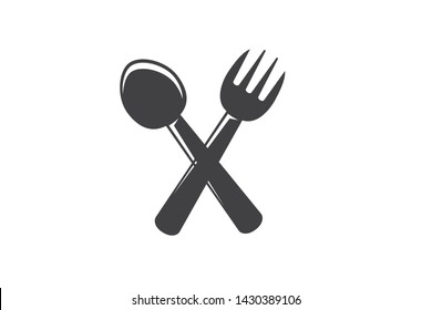 restaurant spoon icon fork diner 