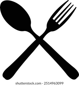 Restaurant Spoon icon, Restaurant sign, Hotel symbol, fork spoon, spoon set, cross spoon