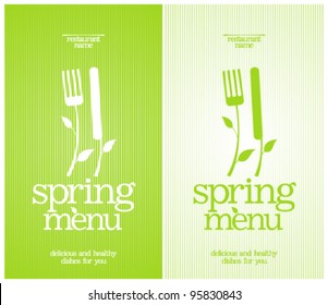 Restaurant Spring Menu Card Design template.
