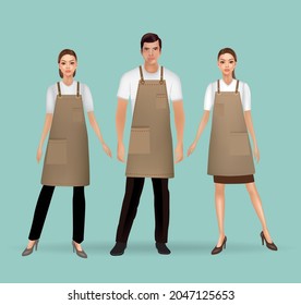 Restaurant staff Restaurant staff uniform, coffee shop, waitress, coffee shop, waitress.illustration vector