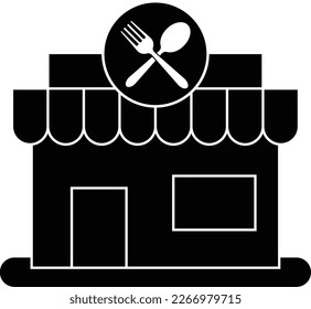 Restaurant Store Icon flat illustration