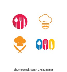 Diseño de ilustraciones vectoriales de símbolo de restaurante