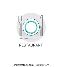 Restaurant Table Dish Icon Vector Illustration