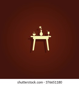 Restaurant table icon.