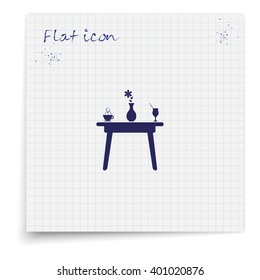 Restaurant table icon.