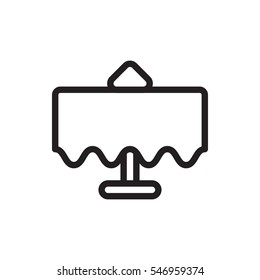 restaurant table icon illustration isolated vector sign symbol