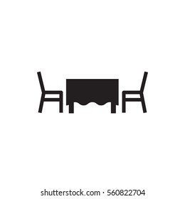 restaurant table icon illustration isolated vector sign symbol