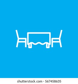 restaurant table icon illustration isolated vector sign symbol