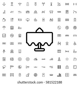 restaurant table icon illustration isolated vector sign symbol. Airport icons set.