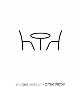 restaurant table icon sign vector