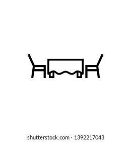restaurant table icon vector illustration - vector