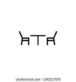 restaurant table icon vector illustration - vector