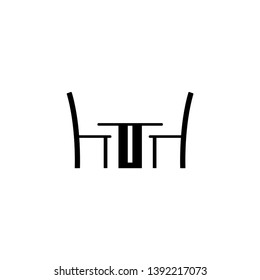 restaurant table icon vector illustration - vector