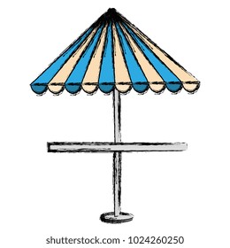 restaurant table with parasol