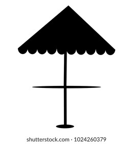 restaurant table with parasol