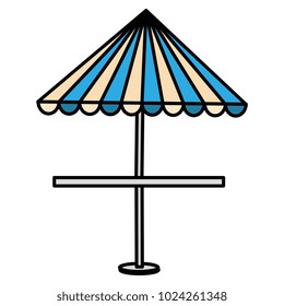 restaurant table with parasol