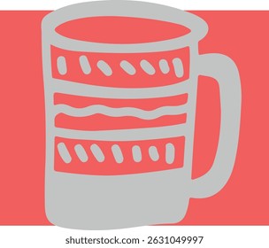 Restaurant table setting cups. Drawing, ink, line art, vector