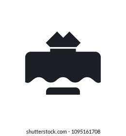 restaurant table vector icon