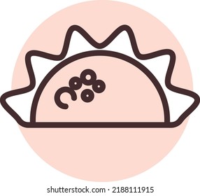 Restaurant taco, illustration, vector on a white background.