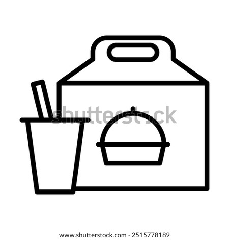 Restaurant Takeout icon line vector illustration