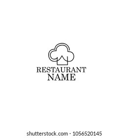 restaurant template logo, simple line art