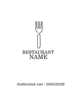 restaurant template logo, simple line art