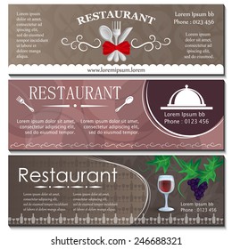 Restaurant Template Set - Vector Illustration, Graphic Design, Editable For Your Design   