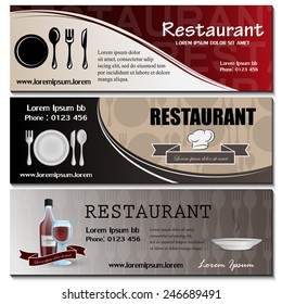 Restaurant Template Set - Vector Illustration, Graphic Design, Editable For Your Design   