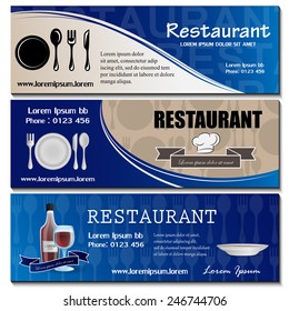 Restaurant Template Set - Vector Illustration, Graphic Design, Editable For Your Design   