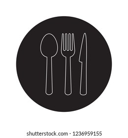 Restaurant thin line icon vector isolated on white background. Restaurant icon in flat style. Template for app, label, logo, menu and web site. Creative art concept, vector illustration