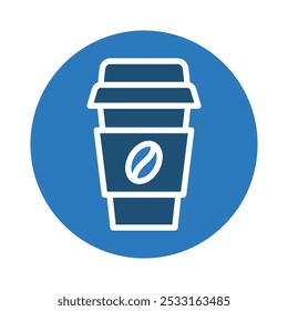 Restaurant To-Go-Symbol, Linie, Vektorgrafik