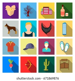 restaurant, trade, business, and other web icon in flat style.gate, tourism, ecology, icons in set collection.
