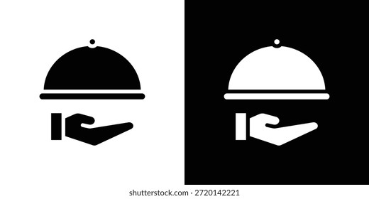Diseño de Vector de conjunto de iconos de bandeja de restaurante para concepto móvil y Diseño web.