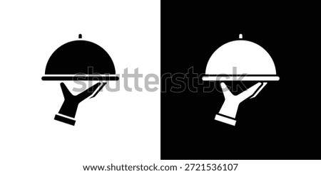 Restaurant Tray icon silhouette vector flat illustration design pack.