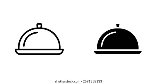 Icono de la bandeja del restaurante Ilustración vectorial simple para el gráfico y el Diseño web.