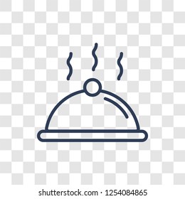 restaurant Tray icon. Trendy linear restaurant Tray logo concept on transparent background from Hotel and Restaurant collection